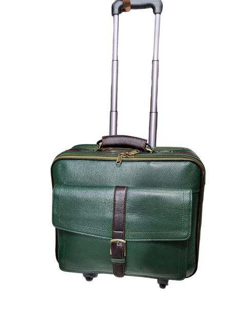 Genuine Buffalo Leather Travels Trolley - Image 4