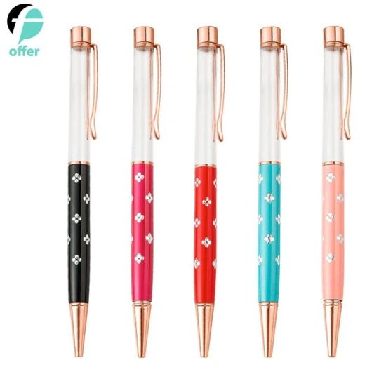 Lovely Metal Ballpoint Pen Origin China Trademark OEM Model NO. OFC106 Open Style Twist Color Mutlicolor Point Diameter - Image 1