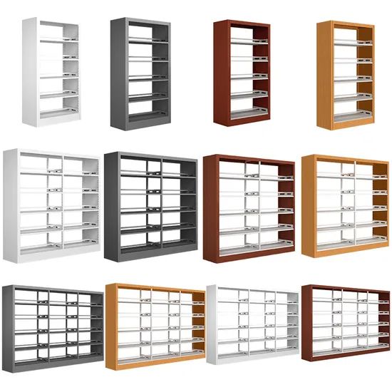 Double Faced Book Rack Steel Bookcases Modern Metal Storage Cabinet Bookshelf Custom Home Office Library Book Shelf - Image 5
