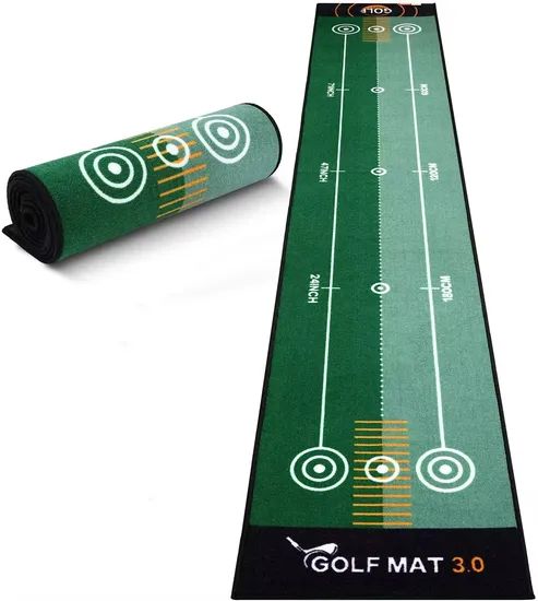 Custom Wholesale Indoor Practice Two-Way Golf Putting Mats Training Aid - Image 3