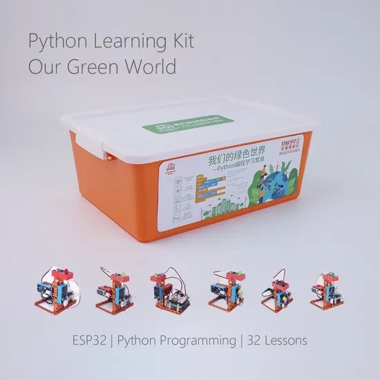 Green World Python Learning Starter Kit Esp32 Stem Education Programming Arduino Robot for Kids Students - Image 6