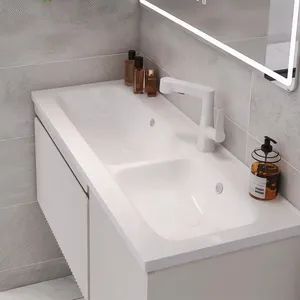 Luxurious White Marble Acrylic Solid Surface for Kitchen Sinks - Image 3