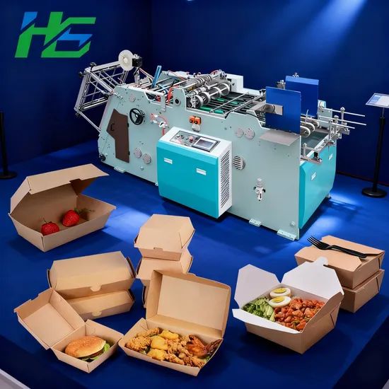 High-Speed Automatic Food Carton Box Making Machine for Pizza and Hamburger - Image 1