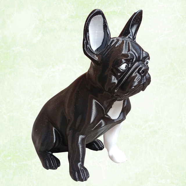 French Bulldog Decorative Figurine – 3D Printed PETG Dog Statue – Black & White – 19 cm - Image 4
