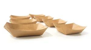 Disposable Boat Shape Paper Food Tray Picnics Snack Paper Food Boats - Image 4