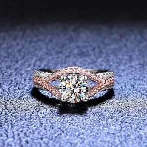 Luxury 925 Sterling Silver Fne Jewelry Female Bridal Engagement Wedding Moissanite Rings - Image 2