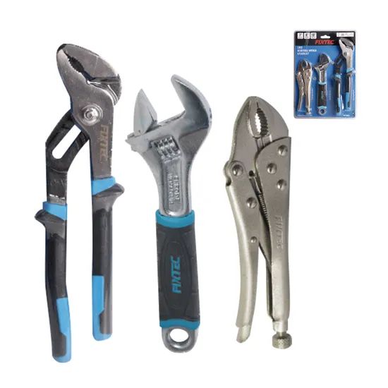 Fixtec Professional 3PCS Hardware Locking Plier Wrench Pump Plier Tool Kit Hand Tools Set - Image 1