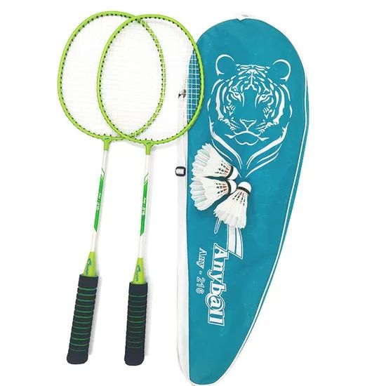 Steel Badminton Rackets Set with Plastic Shuttlecocks with Two Rackets and Cover Bag - Image 6