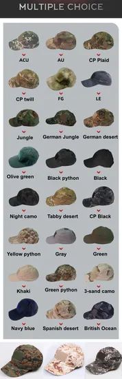 Adjustable Camo Tactical Outdoor Sports Baseball Cap Hats Size, 59cm Weight 75g Brand, Esdy Gender Men's Trademark ESDY Size Free - Image 6