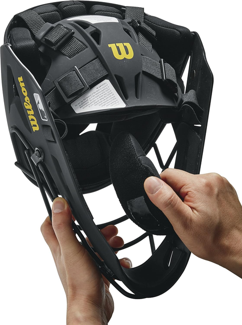 Pro Stock Black Titanium Umpire Helmet, Size 7"-7.5" for Ultimate Protection - Image 1