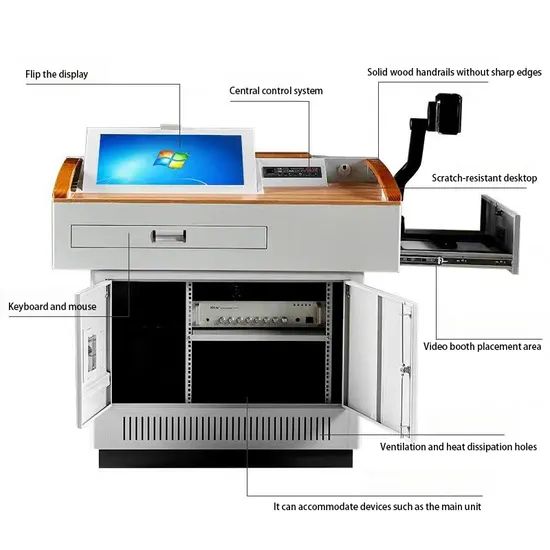 Kehua Fuwei Advanced Teaching Teacher Multimedia Podium Digital Learning Equipment Smart Podium - Image 6