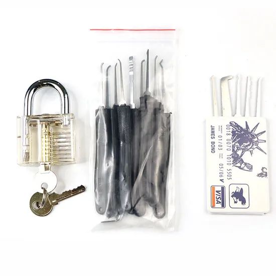 11 PCS Supplies 1 Transparent Lock Professional Practice Locksmith Lock Pick Set - Image 4
