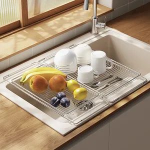 Expandable Dish Drainers Stainless Steel Drying Rack Space-Saving Kitchen Dish Drainers - Image 5
