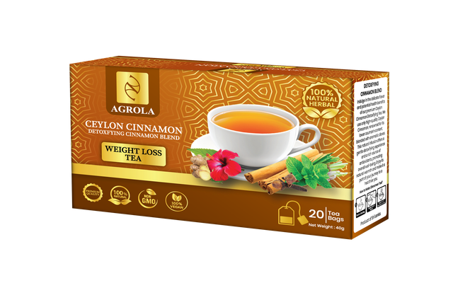 Agrola Ceylon Cinnamon Detox Weightloss Tea 20 Tea Bags Slimfit Herbal Infusion - Image 2
