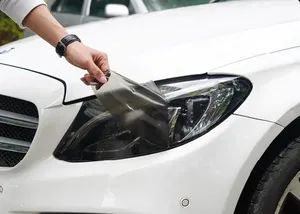 Dmis Silver Car Headlight Film UV Rejection Inyl Wrap Irr99% Sticker Sticker - Image 5