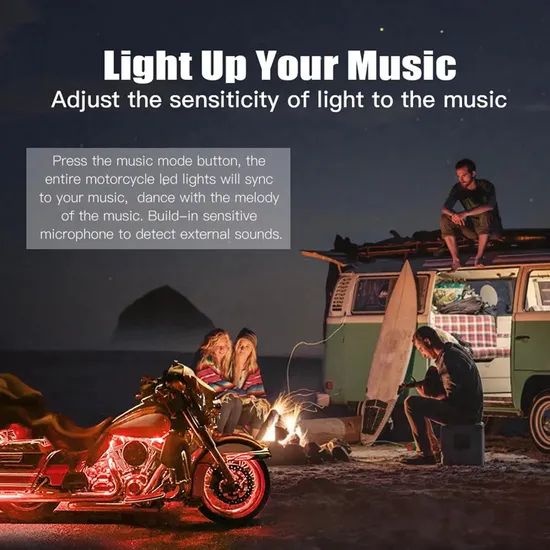Wholesale Waterproof Conspicuous Colorful Motorcycle RGB LED Ambient Lighting - Image 6