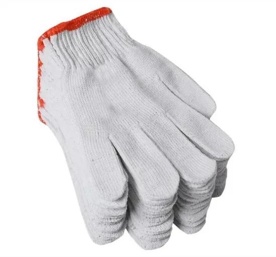 Labour White Cotton Knitted Safety Work Gloves Color White Length Medium Origin Shandong Model NO. STY008 Size - Image 3