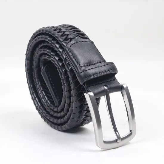 Factory Wholesale Fashion Braided Leather Belt Ideal for Formal and Casual Wear - Image 2