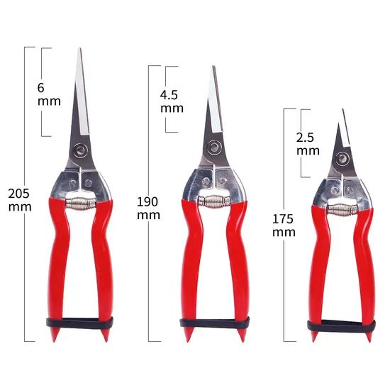 200mm Straight Curved Stainless Steel Blade Pruning Shears Scissors - Image 4