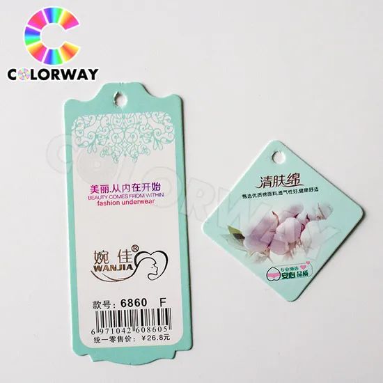 Recycled Paper Jeans Hang Tag Type Hang Shape Strip Size 4cm*9cm Material Paper Pattern Printed Model NO. DC-57 Origin - Image 3