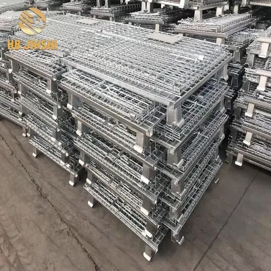 Foldable Galvanized Wire Mesh Container Storage Cages - Image 4
