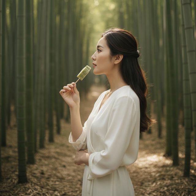 Blossom Ice Cream Bar - Green Tea Weight (kg) 0.1 Kg Shelf Life 24 Months Place of Origin Taiwan Packaging 100 pcs/styrofoam - Image 3