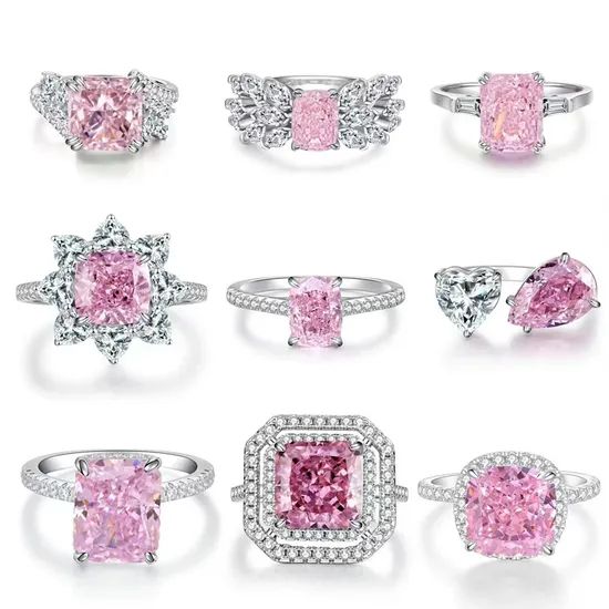 Jewelry 925 Sterling Sliver Ring Fashion Shining Diamond Rings Gemstone CZ Jewelry Set Wedding Party Rings - Image 5