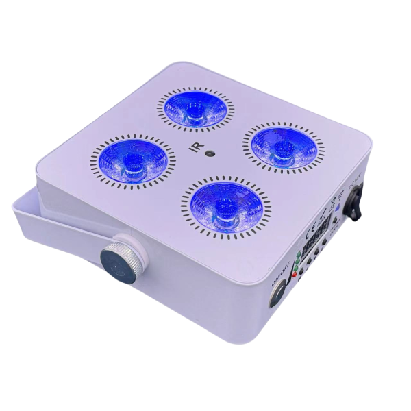 10Pc Battery Powered Uplights Rechargeable Par Can 4x18W RGBWA+UV Flight Case - Image 3