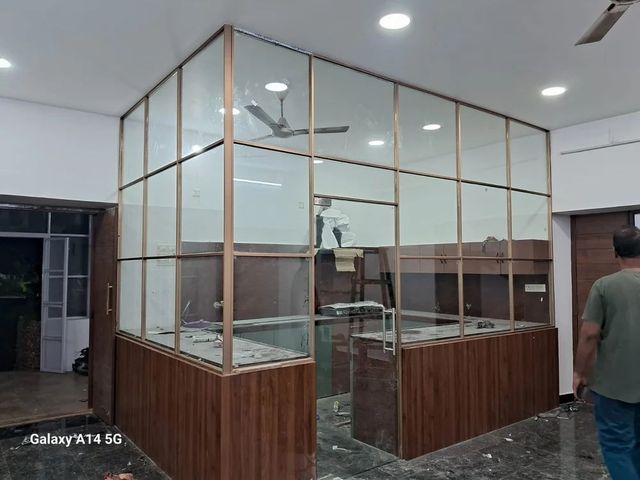 Office Partition Panel Thickness 50 mm Application Area Interior Partition Type Full Height Partition Material Aluminium And - Image 3