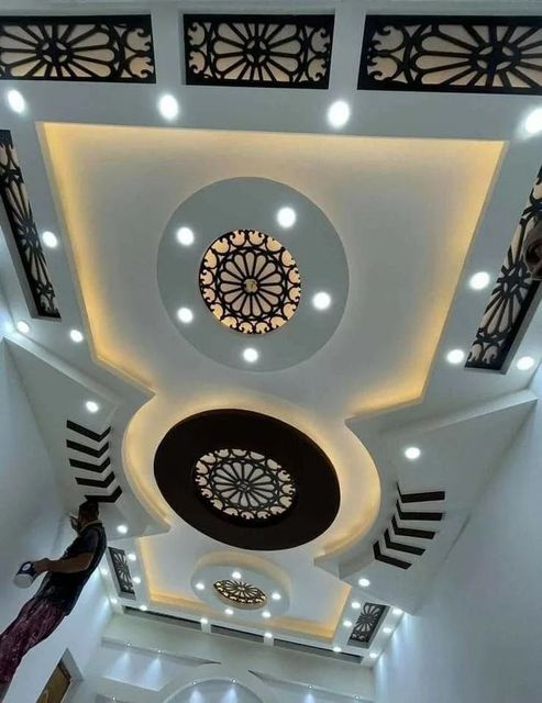 POP Ceilings Design, Residential Thickness 6 mm Texture Glossy Design Type Modern Finish Mirror Like Toxicity Non-toxic Service Type - Image 1