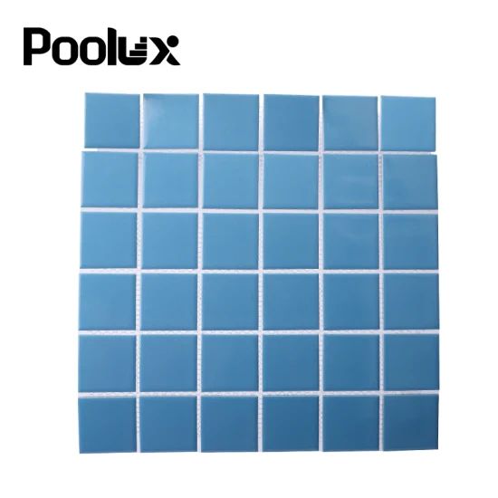Pool Tiles for Swimming Pool with Ceramic Pool Mosaics Color Blue OEM/ODM Yes Size 300*300 Shape Square Thickness 6mm Model - Image 1
