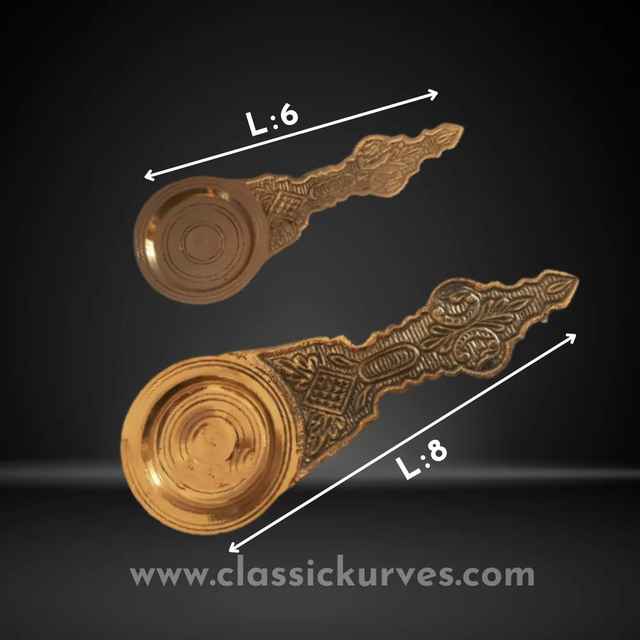 Brass karpoora aarathi, For Home Purity yes Color Golden Material Brass Brand Classickurves Usage/Application Home Country of Origin Made in - Image 1