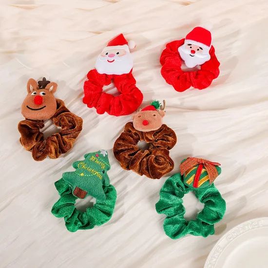 Christmas Decorations Claus Large Intestine Hair Ring - Image 4