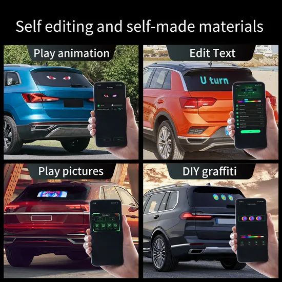 Car LED Display Intelligent Rear Screen Bluetooth Remote Control Car Rear Window Interactive Pixel Expression Light - Image 4