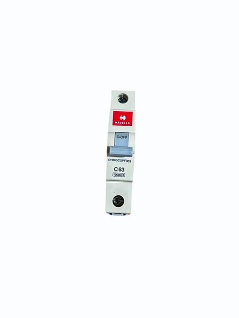 Mcb Single Pole, 63 A Brand Havells DC Supply 220v Rated current 63 A Material PVC Plastic Execution Pole Single - Image 1