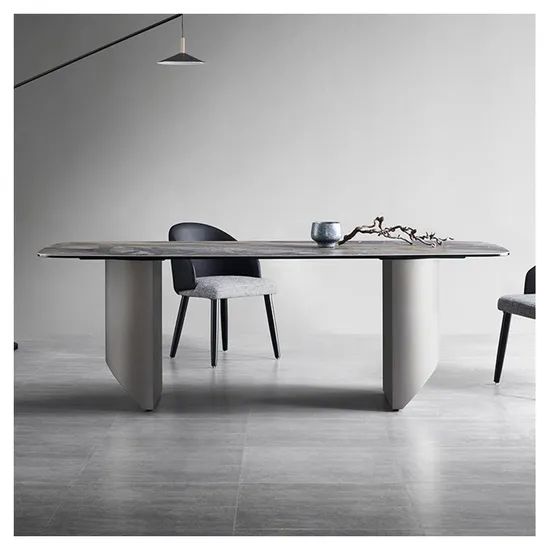 Luxury Dining Table Set 6 Chairs Sinered Stone Full Dining Table - Image 3