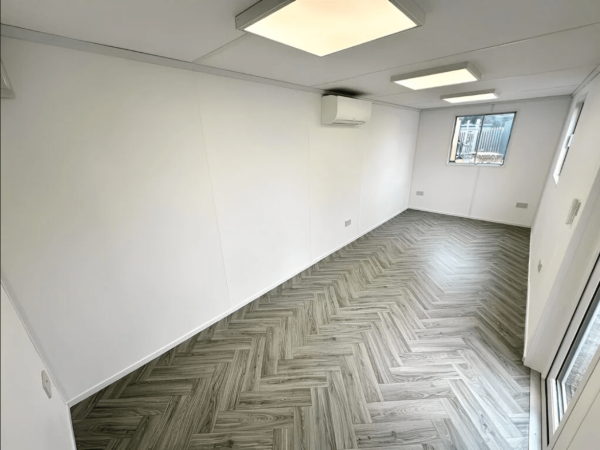 Cabins For Sale / 21ft x 8ft Custom Office Cabin – Refurbished Portable Building with A/C & Glazed Door - Image 4