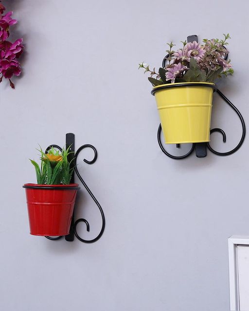 Decorate metal railing planter pot Home decor floor vases large indoor gold metal planters pot customized size and sale - Image 3