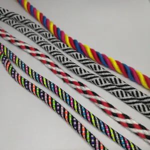 Factory Direct Custom Twill Thread Fancy Pattern Coat Rope Shoelace Hand Rope - Image 3