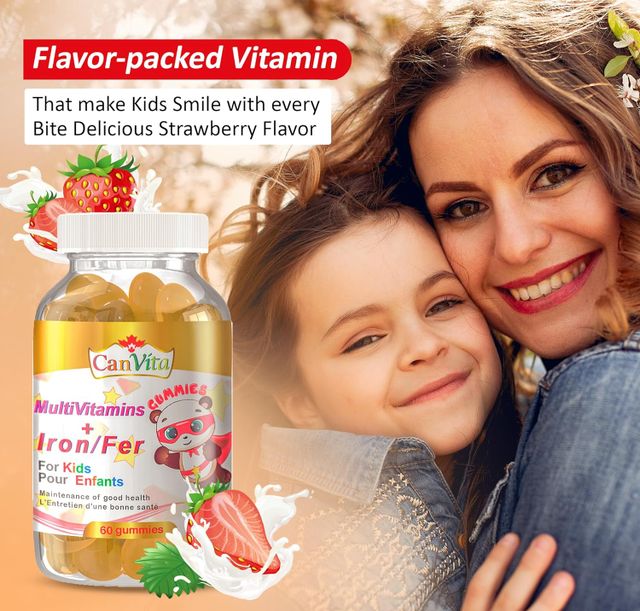 Canvita Kid’s Halal Multivitamins plus Iron Gummy (240 gummies/bottle) all multivitamins for kids for daily use - Image 6