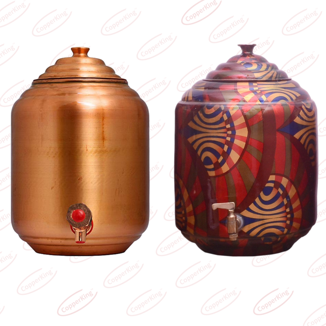 Round Copper Water Tank Shape Round Design Round Color Copper Features Printed Copper purity 98% Usage/Application Home Material 98%+ Pure - Image 1