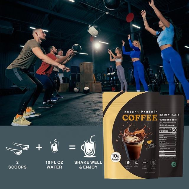 Julong OEM Premium Instant Protein Coffee Powder High-Protein Collagen Coffee Instant Caramel Latte Keto Friendly Protei - Image 3