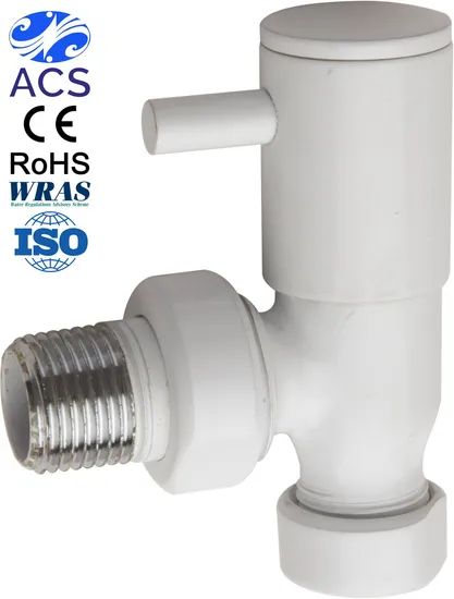 15mm Angle Radiator Valve White Paint Origin China HS Code 8481804090 Model NO. RV1511-WP Trademark COMFORT / OEM Production Capacity 100000000 - Image 1