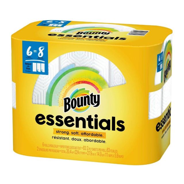Bounty Quick-Size Paper Towels, White, 12 Family Rolls = 30 Regular Rolls - Image 3