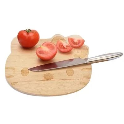 Hello Kitty Custom Engraved Kids Children Bamboo Wood Vegetables Fruits Bamboo Products Chopping Board - Image 4
