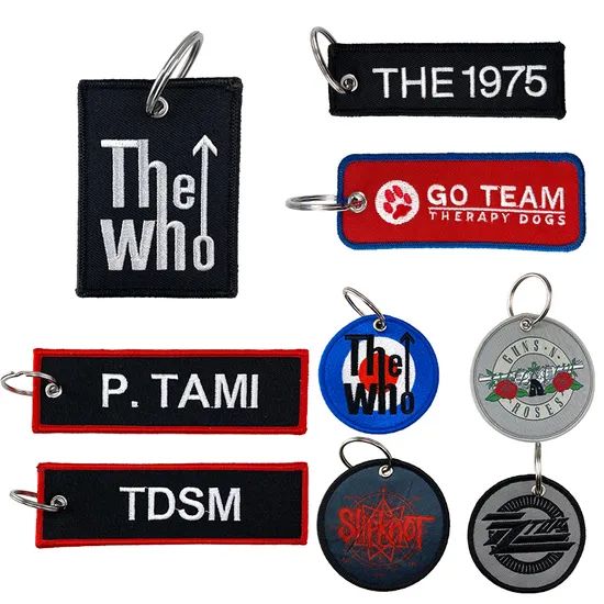 Custom Embroidered Name Tags Key Chains Patches with Your Logo - Image 3