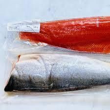 Frozen Salmon Fish Color Red Size 3.5/4.5oz Processing Frozen Form Skin-on Boneless - Image 1