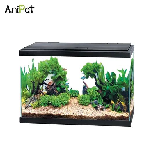 Mini Plastic Rectangular Fish Tank Desktop Landscape Ecological Aquarium Ornamental Small Fishbowl Desktop Self-Circulation - Image 2