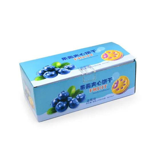 Blueberry Jam Filling Sandwich Biscuits Origin China Trademark OEM Storage Method Normal Shelf Life >12 Months Production Capacity - Image 2