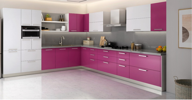 L shape Modular Kitchen Godrej Interior Warranty 10 Years Finish Matte & Gloss Brand GODREJ INTERIO Kitchen Shape L - Image 4